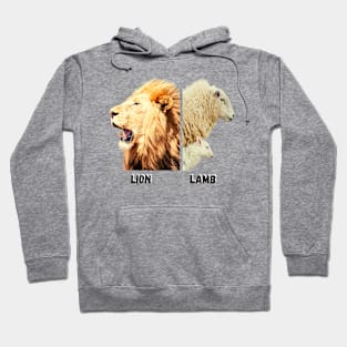 A lion, a lamb and a sheep Hoodie